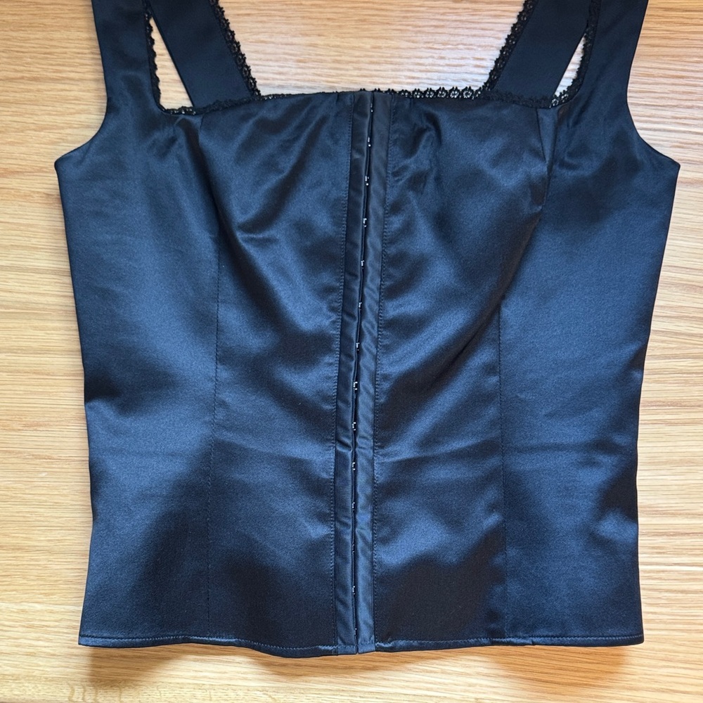 Reformation Tagliatelle Satin Corset Top